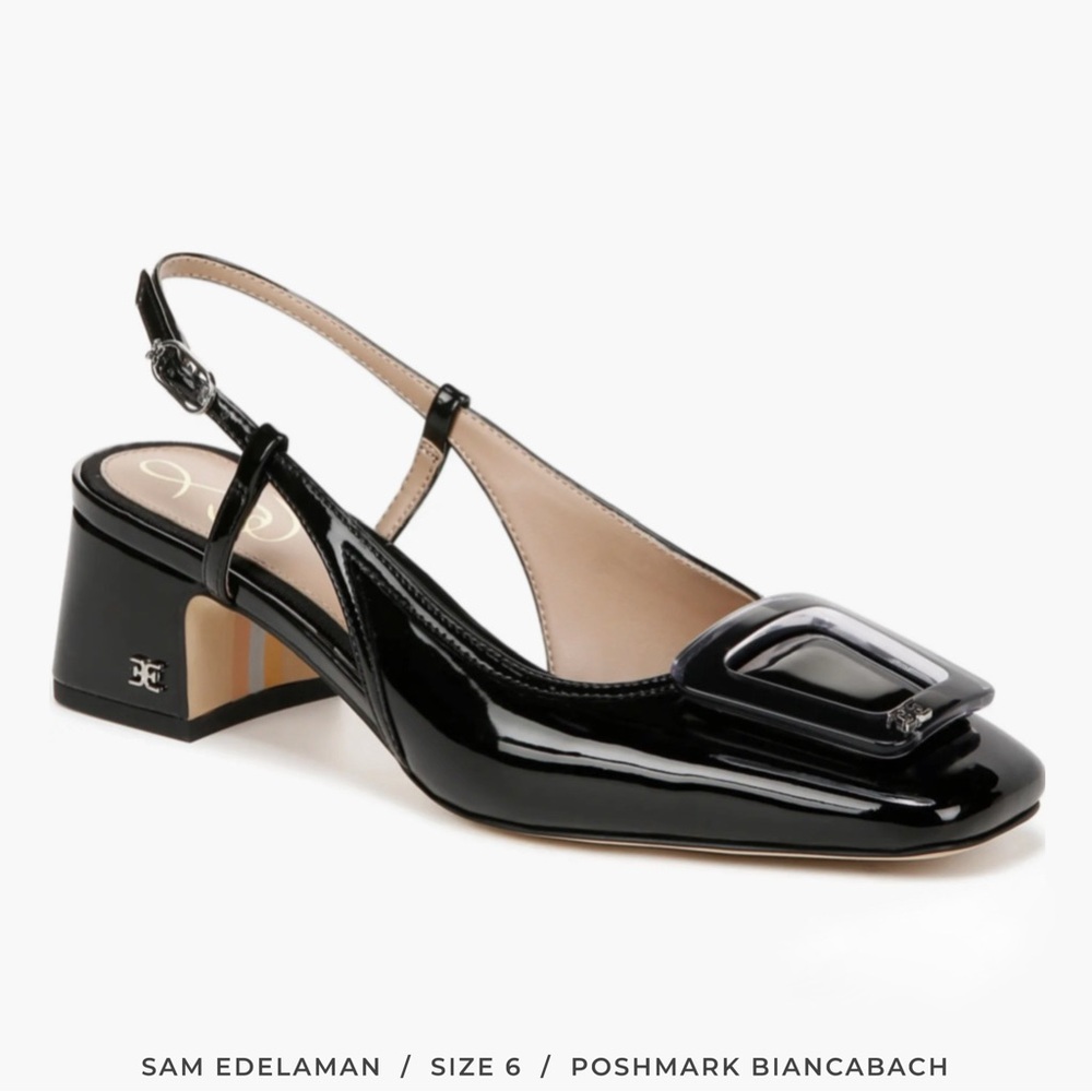 Sam Edelman Black Slingback Heels